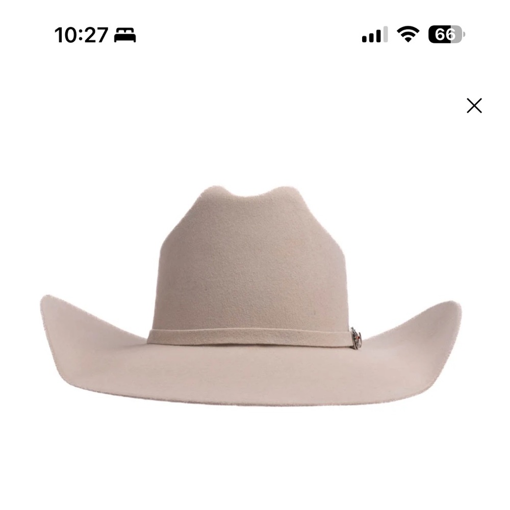Tombstone Wool Felt Tejana Ivory Size 7 1/8